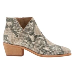 Vince Camuto Snake Print Leather Ankle Bootie Natural Tan Women 10M Boho $150